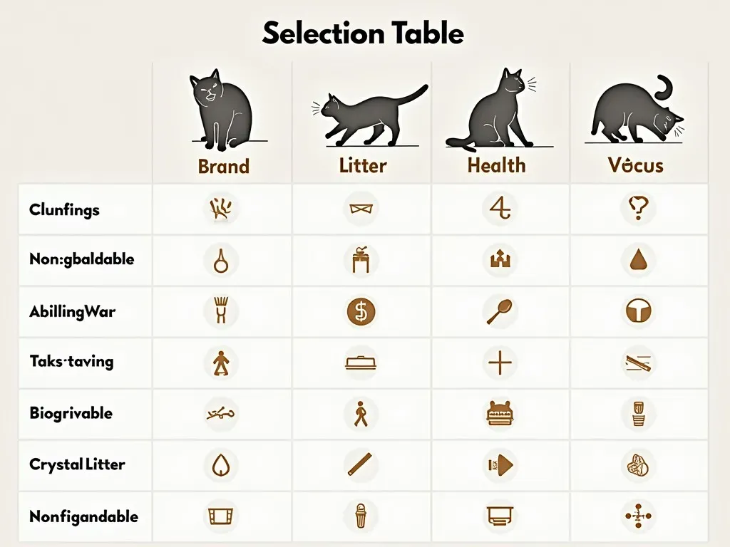 Katzenstreu Auswahl Table