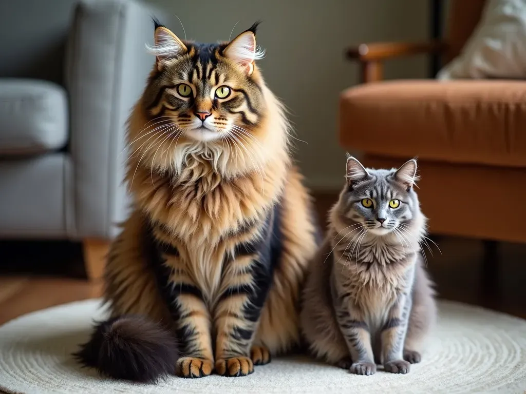 Größenvergleich: Maine Coon vs. Hauskatze – Giganten oder Stubenhocker?